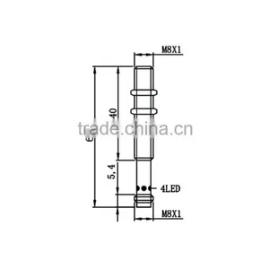 M8 Plug Series Flush Standard Inductive Proximity Sensor thumbnail-2