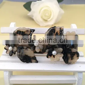 Wholesale Channel Hair Accessories Brand Barrettes Hair Clips for Thick Long Hair Magnetic Flower Leaves Hair Clip thumbnail-1