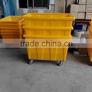 Moveable Box Container With Wheels for Laundry or Chemical Industry( Stackable) thumbnail-1
