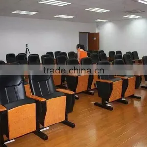Solid Wood Move PU Leather Auditorium Chair/Leather Auditorium Seating/Leather Auditorium Seat YA-17 thumbnail-1