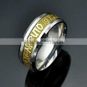 Hot Selling Stainless Steel Silver Latest Wedding Ring Designs Shiny Unisex Jewelry thumbnail-4