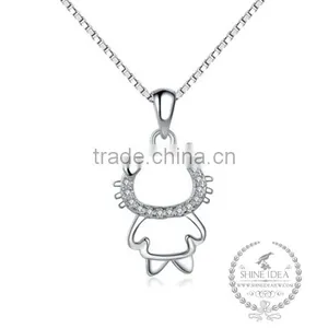 925 Sterling Silver Kitty Cat Necklace Fashion Women Necklace Supplies 6360444 thumbnail-1