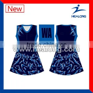 Latest Dress Custom Design Netball Dresses thumbnail-3
