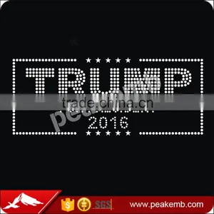2016 Trump Persident Rhinestone Transfer for Custom Tshirt Iron on Heat Transfer thumbnail-1
