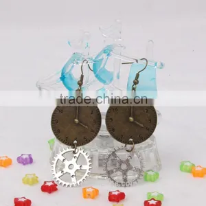 Cheap Fashion Jewelry Steampunk Gear Watch Earrings Party Dress New Made in China Yiwu thumbnail-2