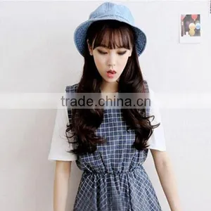 Fashion Sun Shade Fisherman Cap Hat Spring New Brand Denim Summer Bucket Hat Unisex Autumn Winter Washed Denim Bucket Hats thumbnail-5