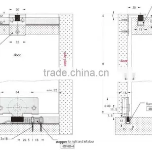 Wardrobe Sliding Door Fittings With Steel and Nylon Sliding Door Fittings thumbnail-2