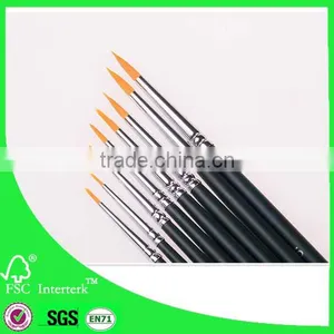 Hot Selling Wooden Hair Brush With Nylon Paint Brush Set thumbnail-1