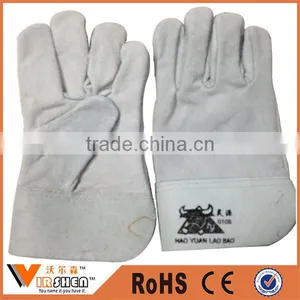 Factory Price Double Palm Mechanical Leather Work Gloves to Ningbo Port thumbnail-1