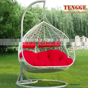 TG15-0151 Outdoor 2 Seat Synthetic Rattan Adult Hanging Chair thumbnail-1