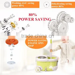 Vivinature Retractable Pole Rolling Spin Mop Two Wheels 360 Magic Two Mop Heads With Power Saving System thumbnail-1