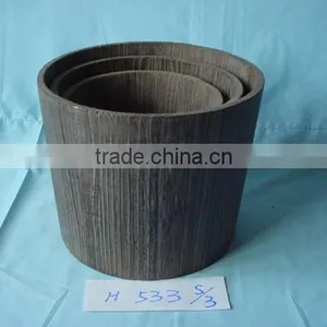 Natural Round Wooden Barrel, Wooden Cask, Wooden Bucket thumbnail-6