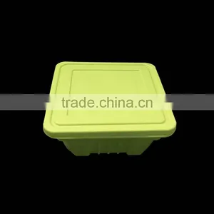 Biodegradable Eco-friendly Two-layer 1000ml 3-div Corn Starch Food Container thumbnail-1