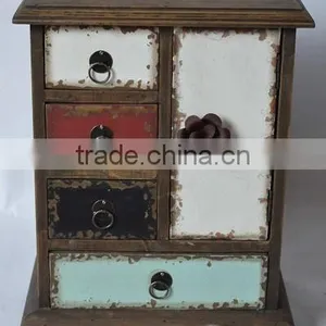 Wooden Drawers With Antique Line Distressing thumbnail-1