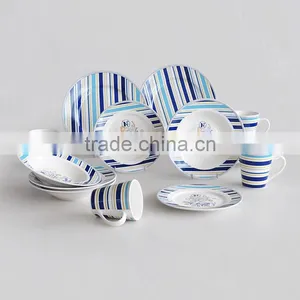 Porcelain Dinner Set With Decal,white Porcelain Dinnerware Set,16pcs Ceramic Dinner Set thumbnail-3