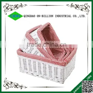 Wicker Storage Xmas Gift Hamper Basket With Linning With 3 Sizes thumbnail-4