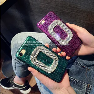 Imitation PU Leather Hard Cell Phone Cover Case Shell Diamond Mobile Phone Cases for IPhone7/7Plus/6/6s/6plus/6splus thumbnail-4