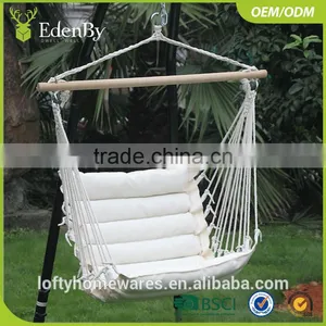 All Weather Rattan Hanging Chair With Cushion Outdoor Swing Chair Furniture thumbnail-1