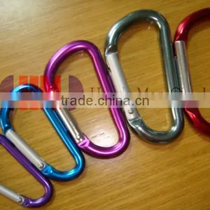 D Shaped Aluminum Carabiner Mini Keychain thumbnail-3
