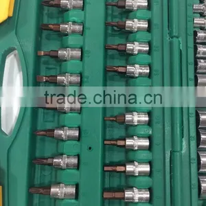 BERRYLION 46pcs Auto Repairing Household Tool Kit Socket Set With High Quality thumbnail-1