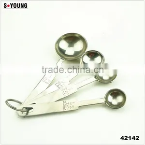 42142 4pcs Stainless Steel Nesting Measuring Cups and Spoons Set thumbnail-1