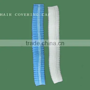 Pleated Single Double Elastic Polypropylene Nonwoven Catering Hair Covering Cap ,mob Cap thumbnail-1