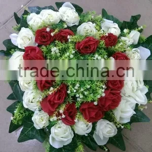 40*38cm Real Touch Silk Cloth Artificial Flower Wall Wedding Backdrop Decoration thumbnail-3