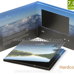 CE ROHS Certificate Hardcover A5 Size 7'' TFT LCD Video Brochure for AD thumbnail-4