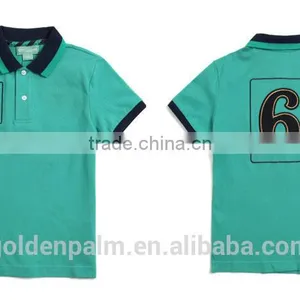 100% Cotton Applique School Uniform Polo Shirt for Children thumbnail-3