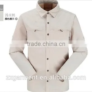 2017 Cheap Price and High Quality Summer UV Protection Outdoor Hiking Long Sleeve Shirt Quick Dry Men Camping Shirt thumbnail-2
