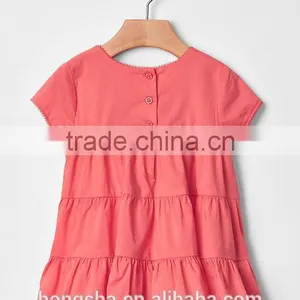 Summer Embroidery Child Clothes Pretty Floral Print Baby Girl Dress HSD5038 thumbnail-1