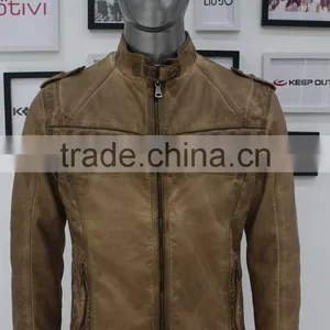2014 Poland Fashion Man's Leather Jacket Wholesell Casual Jackets thumbnail-1