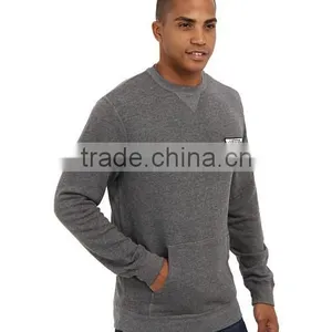 Fashion Man Custom Plain Crewneck Sweatshirt With Pocket thumbnail-3