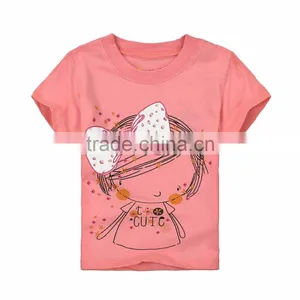 Wholesale Cotton Kids t Shirt Baby Girl Round Neck T-shirt thumbnail-1