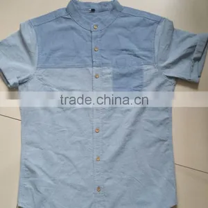 Mens Denim Shirt , 100% Cotton , All Over Printed 1682 thumbnail-1