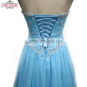 China Oem Supply Sweetheart Beaded A Line Wedding Dress thumbnail-3