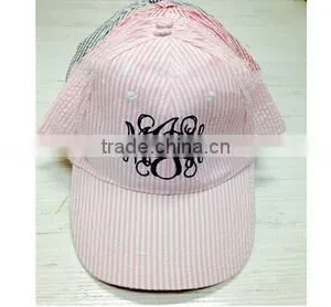New Arrival Promotional Personalised Custom Seersucker Baseball Cap thumbnail-2