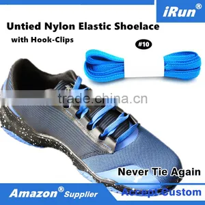 Combining Memory Foam No Tie Elastic Shoelace - Quick and Press Release Good Bye Tie Shoelaces - Accept Custom - Blue thumbnail-1