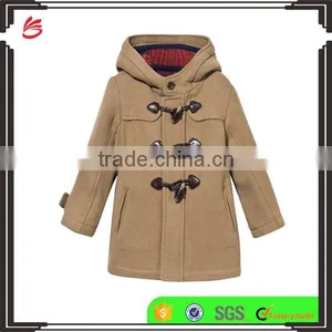 Winter Cotton Coat Hooded Parka Girl Clothing Kids With Hook Buttons Fastening thumbnail-1