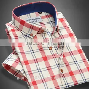 Short Shirt Mens Dress Shirts Men Clothes New Design Cotton Shirt thumbnail-2