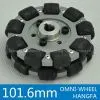 101.6mm Aluminum Double Omni Robot Wheel QL-10 thumbnail-1