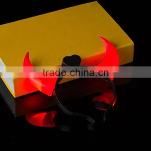 Halloween Party Colorful Led Hair Band Lashing ox Horns Hair Band thumbnail-4