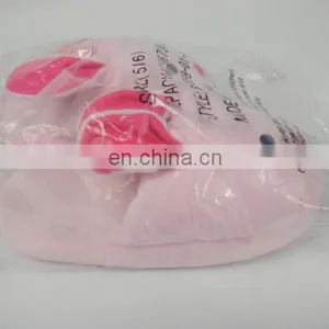 Custom Happy Foot Pink Rabbit Animal Cartoon Indoor Slippers thumbnail-2