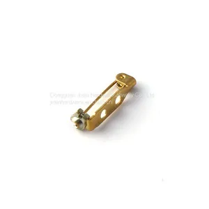 20mm Gold Plated Badge Accessory Brass Safety Pin Clip Used for Making Name Tags,emblems and Lapel thumbnail-3