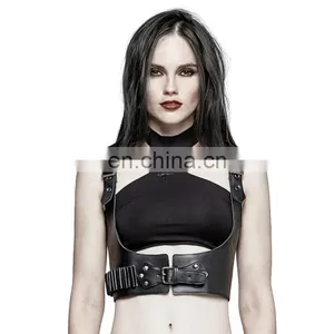 Gothic Punk Rave Hard Leather Underbust Harness S-205 thumbnail-2
