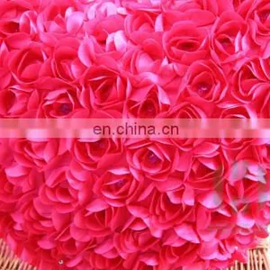 HI CE Latest Valentine's Day Gift Red Rose Silk Fabric Heart-shaped Wedding Stage Decoration thumbnail-6