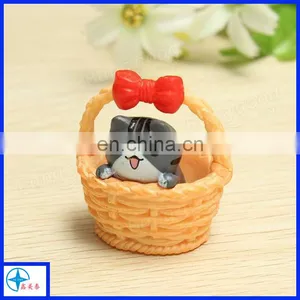 Cute Basket Cat -resin Handcraft Decoration thumbnail-1