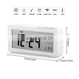 2017 New Large LCD Electronic Digital Morning Clock With Calendar and Temperature for Home thumbnail-2