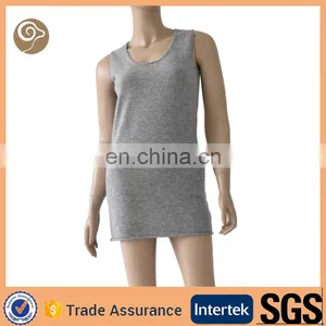 Grey Color Summer Fashion Wool One Piece Dress thumbnail-1