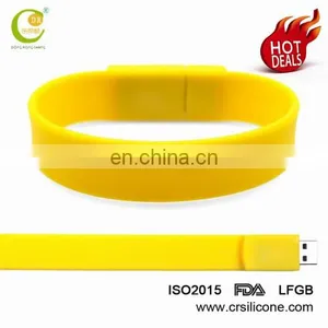 Promotion Gift Christmas Present Colorful Silicon Wristband/ Bracelet Usb Flash Drive thumbnail-2